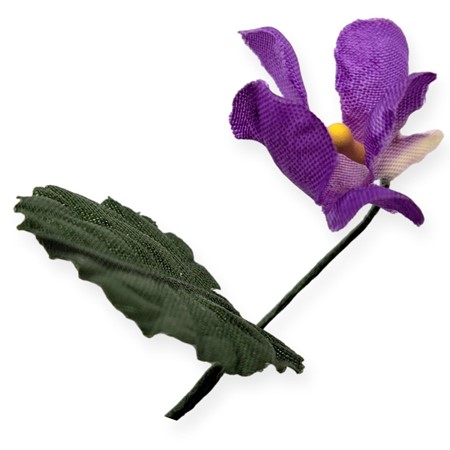 Bild von Veilchen mit Blatt - lila 