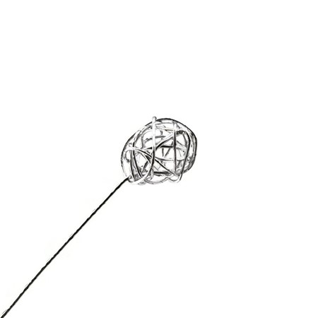 Bild von Silberdraht-Ball am Draht - silber