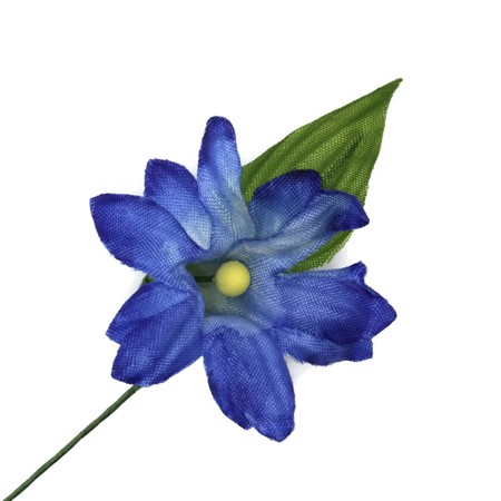 Bild von Enzian mit Blatt - dunkelblau