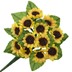 Bild von Sonnenblume klein mit Blatt - goldgelb