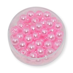Bild von Perlen Acryl 6 mm - rosa